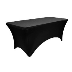 Black 6ft spandex table cloth